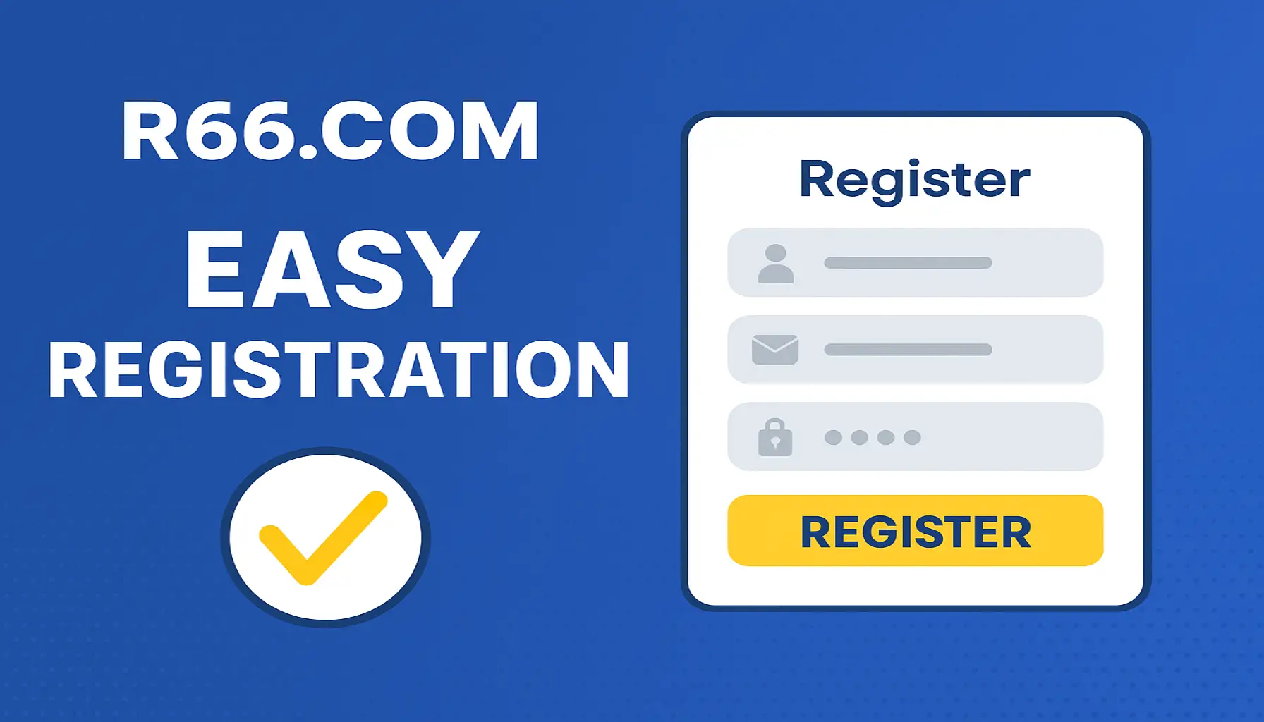 Não Perca tempo, o rRgistro na site R66.COM